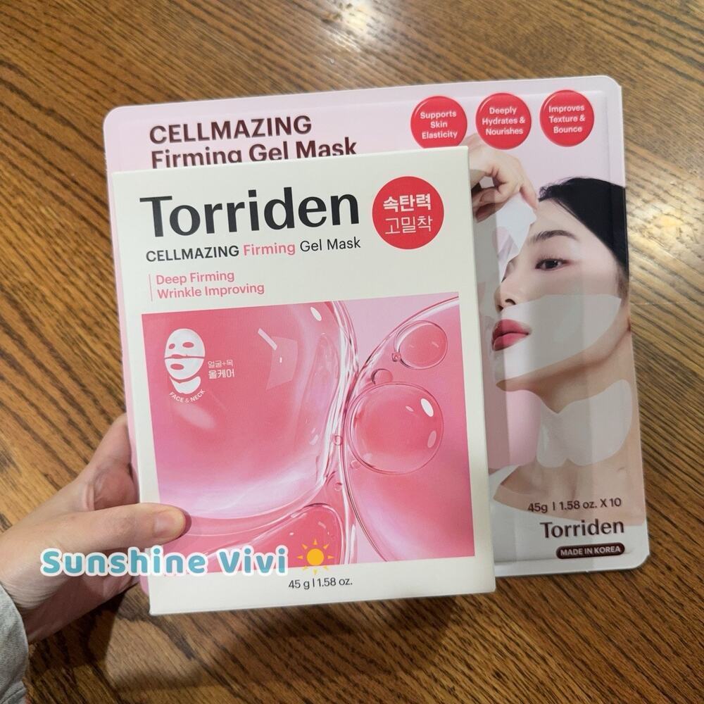 NEW Sealed Torriden Cellmazing Firming Gel Masks 10 Masks, 45g*10